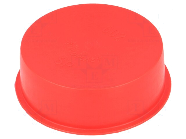 Afdekdopje; Lichaam: rood; Buitendiam: 61,5mm; H: 20mm; Mat: LDPE Afdekdopje; Lichaam: rood; Buitendiam: 61,5mm; H: 20mm; Mat: LDPE